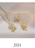 Ligaya Floral Necklace & Earrings Set
