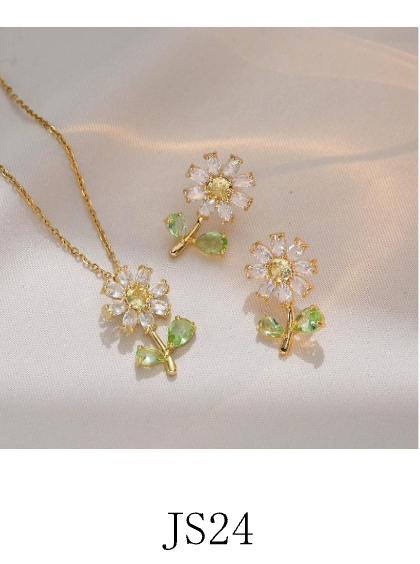 Ligaya Floral Necklace & Earrings Set