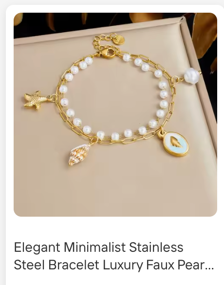 Isla Pearl & Ocean Charm Bracelet